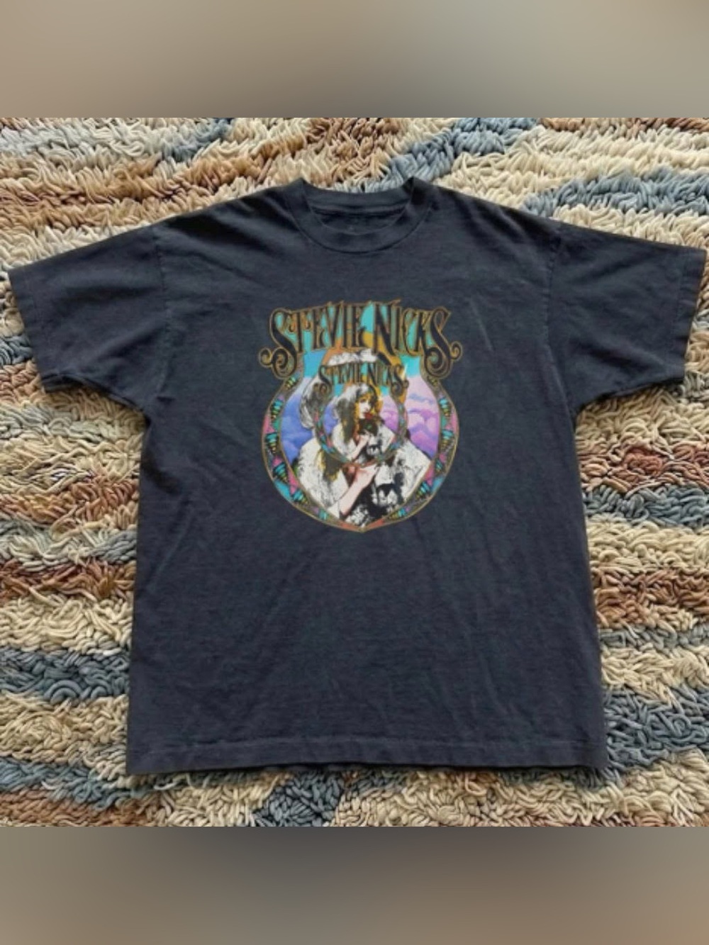 Stevie Nicks Black Graphic Band Tee - Short Sleeve Shirt